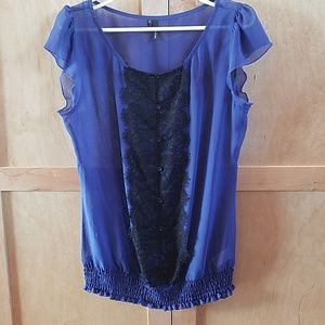 Sheer Blouse with lace details